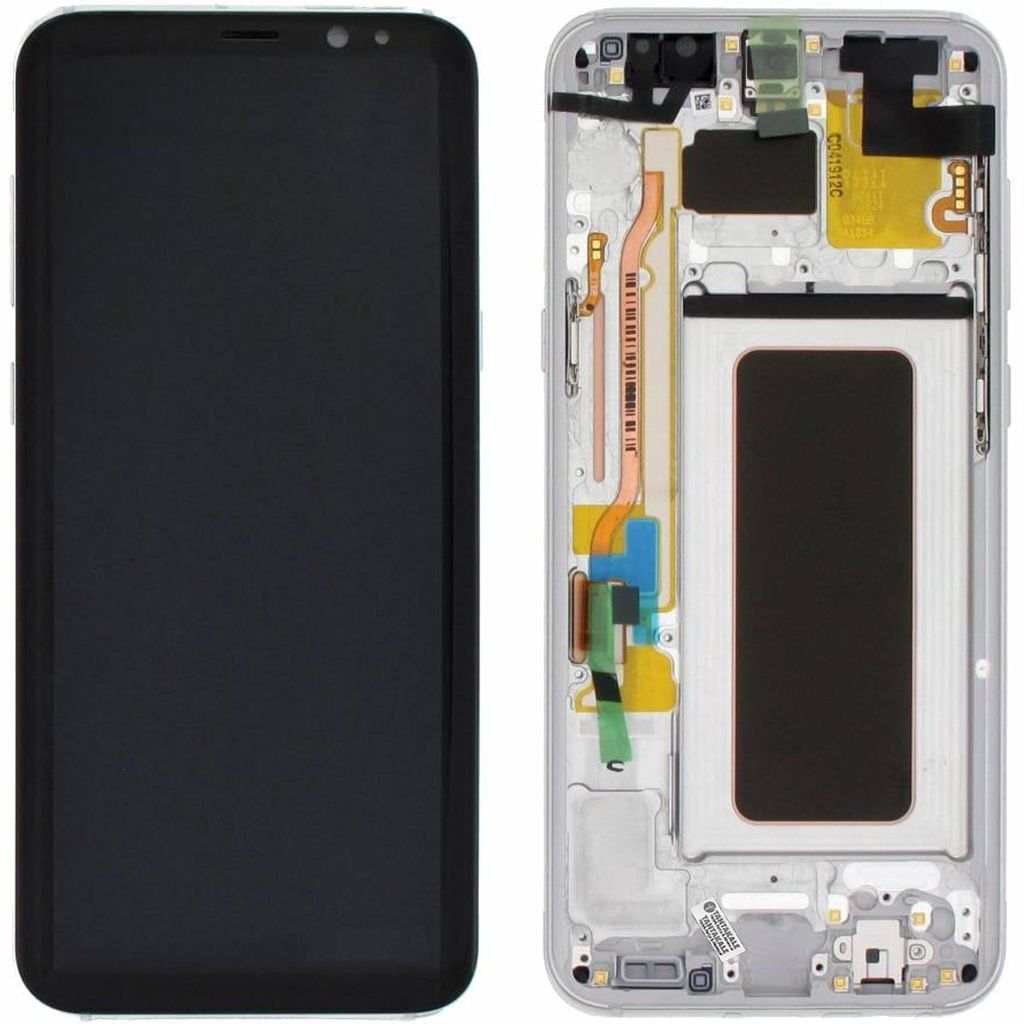 Samsung Galaxy S8 Plus SM-G955 Lcd Ekran Dokunmatik Çıtalı Silver