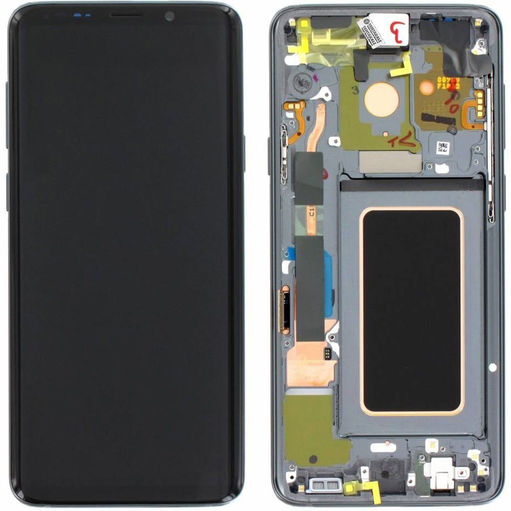 Samsung Galaxy S9 Plus SM-G965 Lcd Ekran Dokunmatik Çıtalı Gri