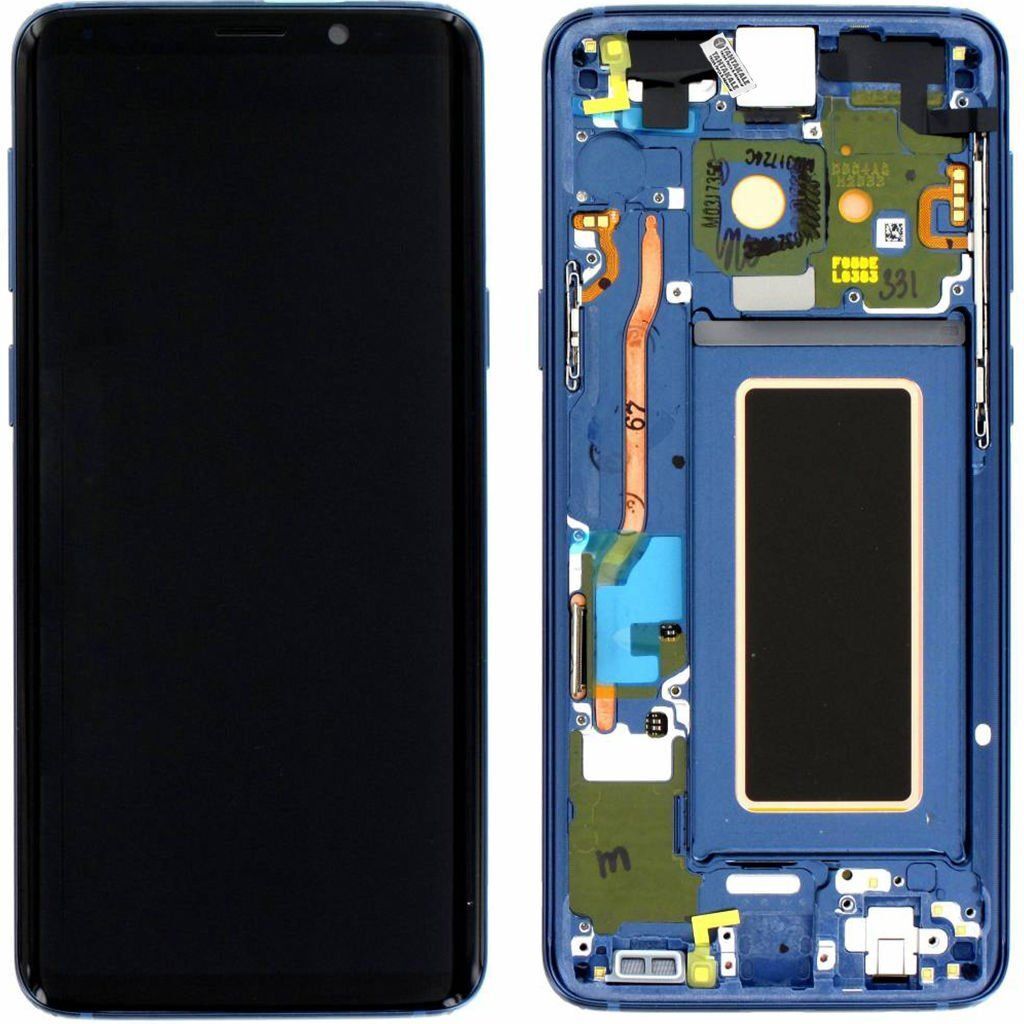 Samsung Galaxy S9 SM-G960 Lcd Ekran Dokunmatik Çıtalı Mavi