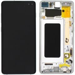 Samsung Galaxy S10 Plus SM-G975F Lcd Ekran Dokunmatik Çıtalı Turuncu