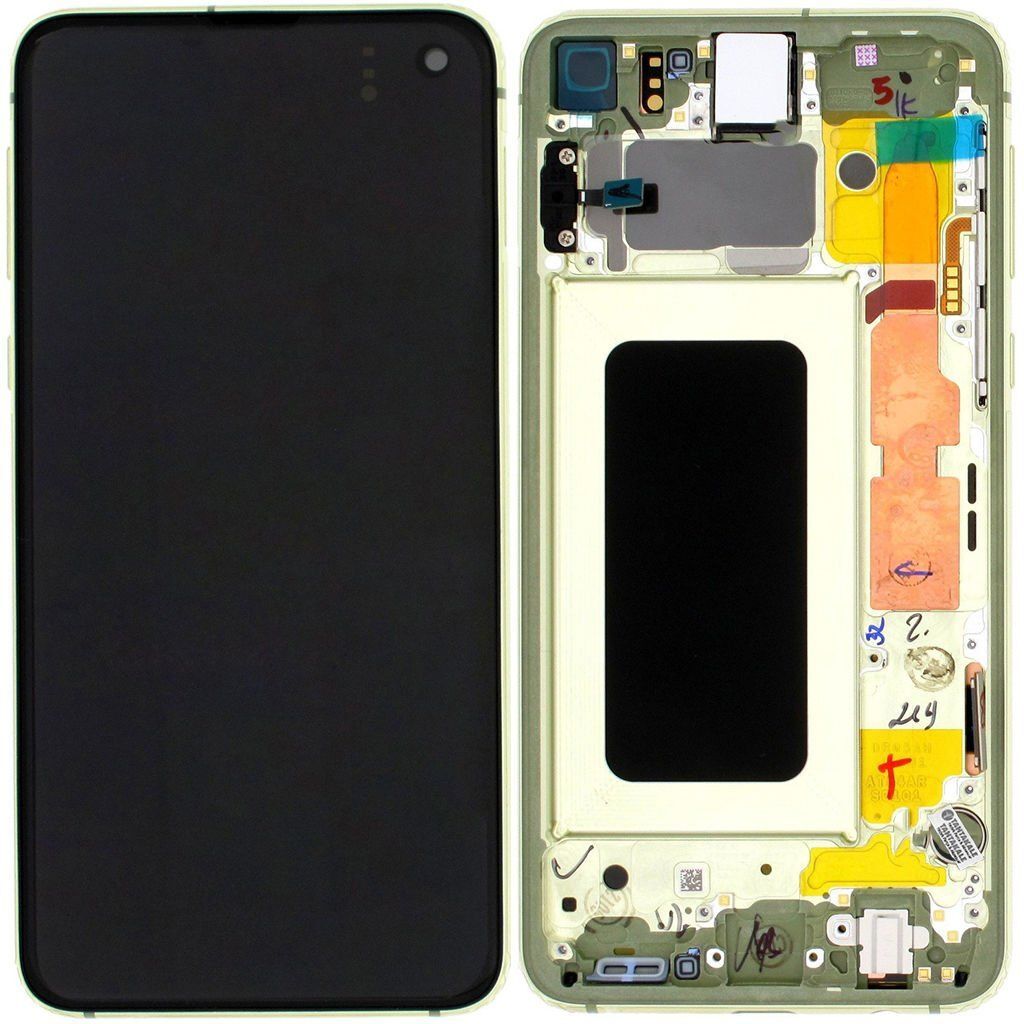 Samsung Galaxy S10e SM-G970 Lcd Ekran Dokunmatik Çıtalı Yeşil