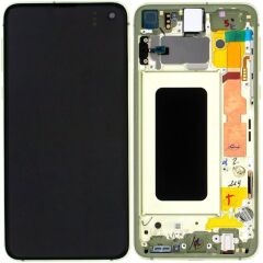 Samsung Galaxy S10e SM-G970 Lcd Ekran Dokunmatik Çıtalı Yeşil