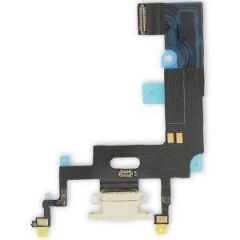 İphone XR Şarj Soketi Kulaklık Mikrofon Film Bordu Beyaz