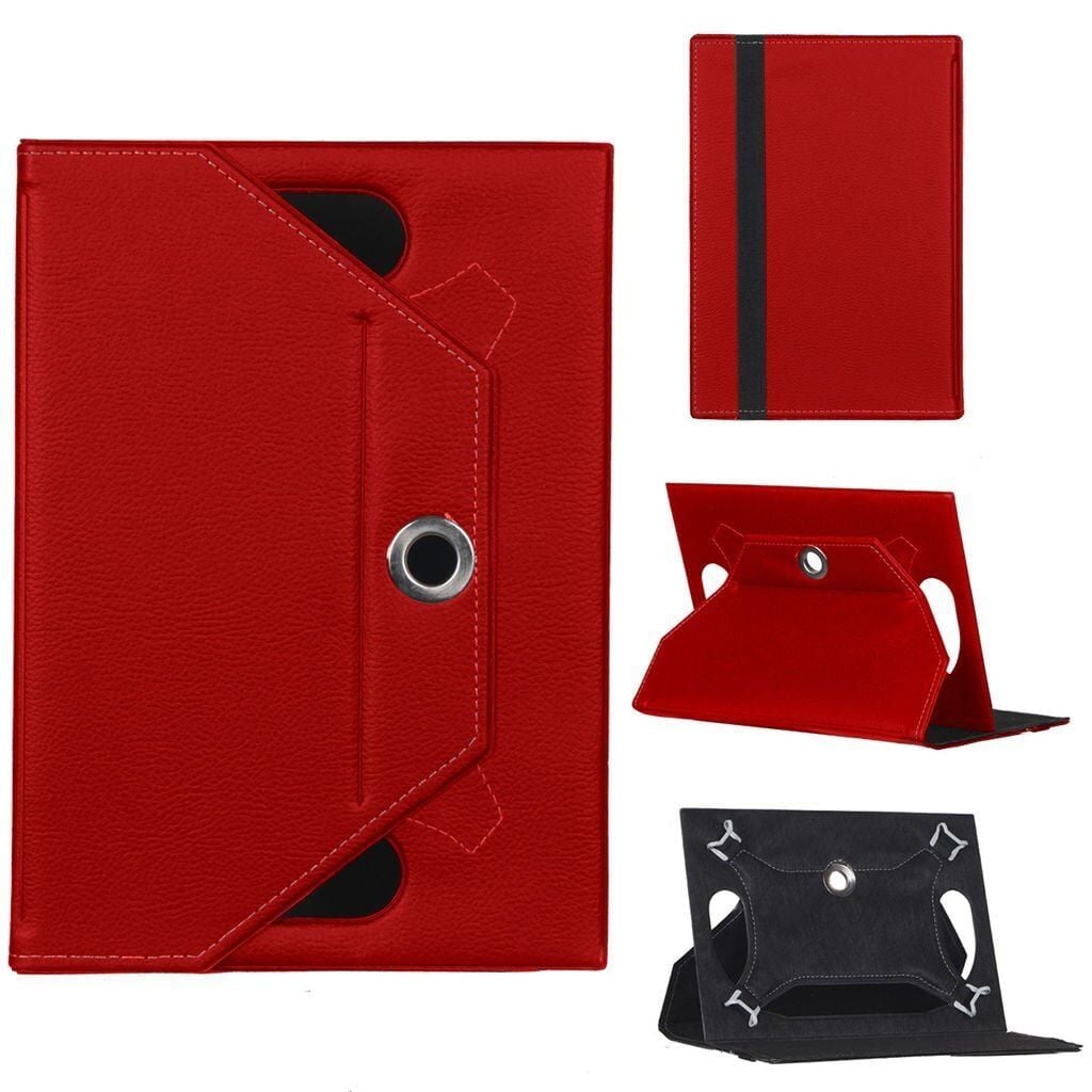 Samsung Galaxy Note 10.1 GT-N8010 Universal Standlı Tablet Kılıfı Kırmızı
