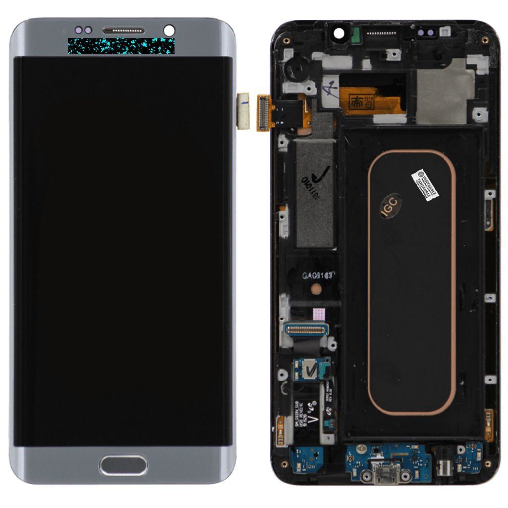 Samsung Galaxy S6 Edge Plus SM-G928 Lcd Ekran Dokunmatik Çıtalı Silver