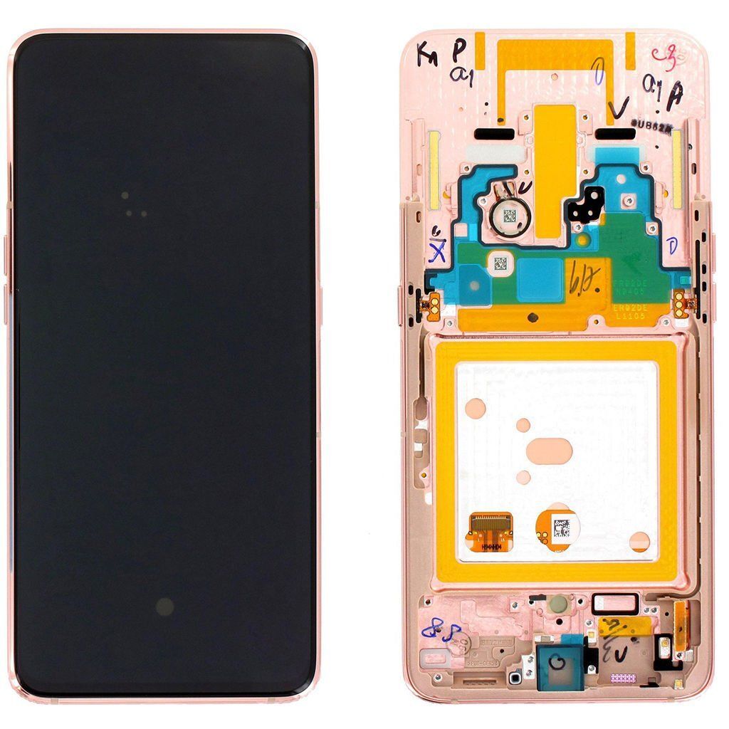 Samsung Galaxy A80 SM-A805 Lcd Ekran Dokunmatik Çıtalı Pembe