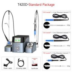 Aixun T420D İstasyonlu Havya ( 1 Adet C210 , 1 Adet C245 , 1 Adet C115 Uç )(Toplam 3 Adet Tutamak 3 Adet Uç ile Gelmektedir.)