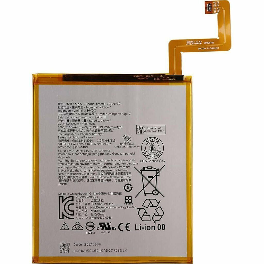 Lenovo Tab M10 Unisoc T610 Batarya Pil