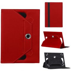 Apple İpad 4 Universal Standlı Tablet Kılıfı Kırmızı