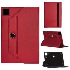 Honor Pad 8 HEY-AL09 Universal Standlı Tablet Kılıfı Kırmızı