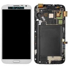 Samsung Galaxy Note 2 GT-N7100 Lcd Ekran Dokunmatik Çıtalı Beyaz