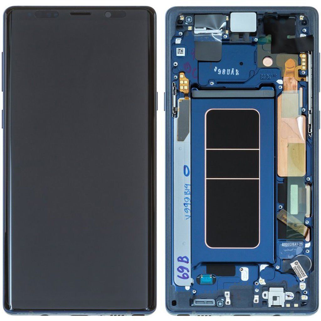 Samsung Galaxy Note 9 SM-N960 Lcd Ekran Dokunmatik Çıtalı Mavi