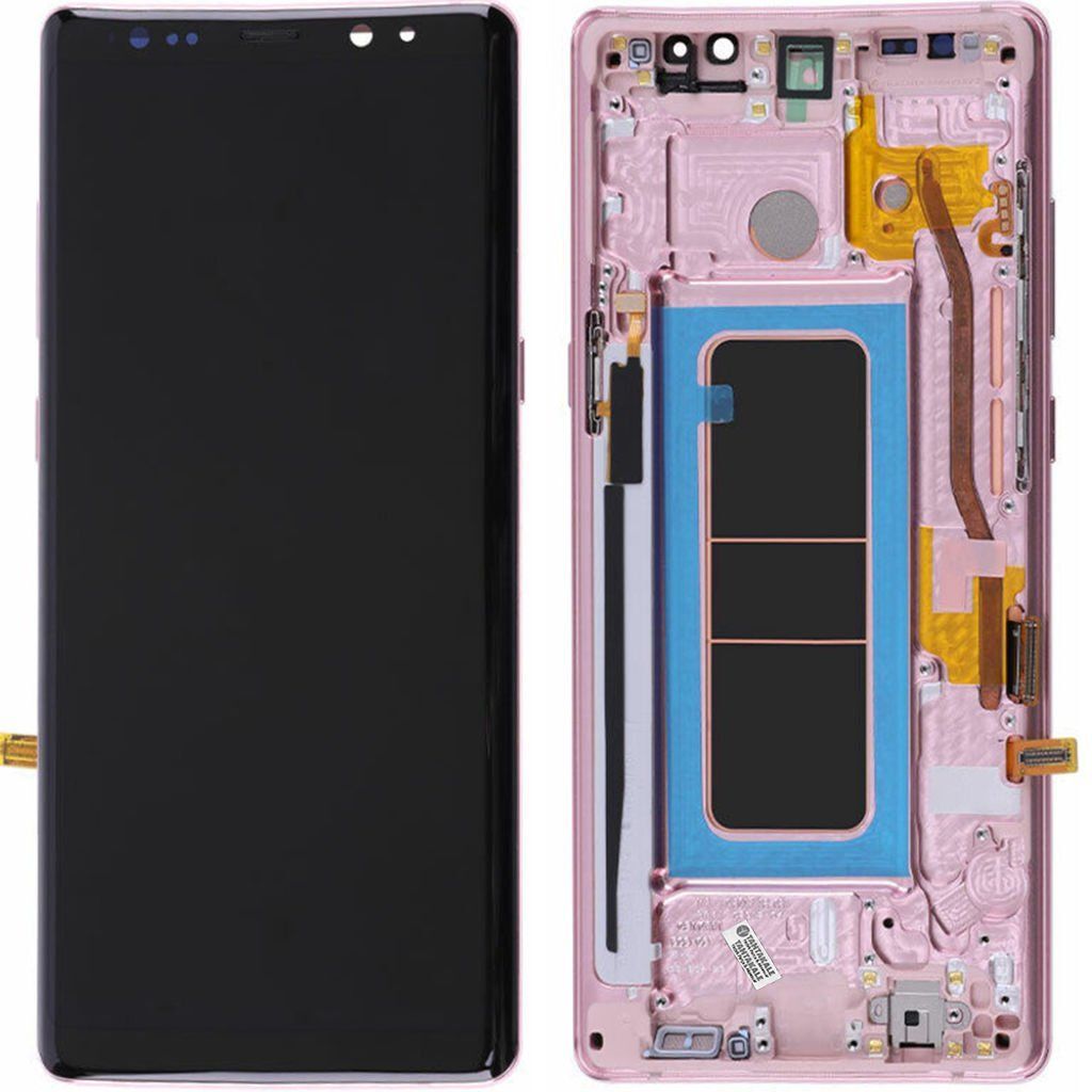 Samsung Galaxy Note 8 SM-N9500 Lcd Ekran Dokunmatik Çıtalı Pembe