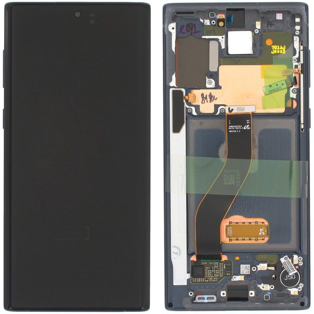 Samsung Galaxy Note 10 SM-N970 Lcd Ekran Dokunmatik Çıtalı Siyah
