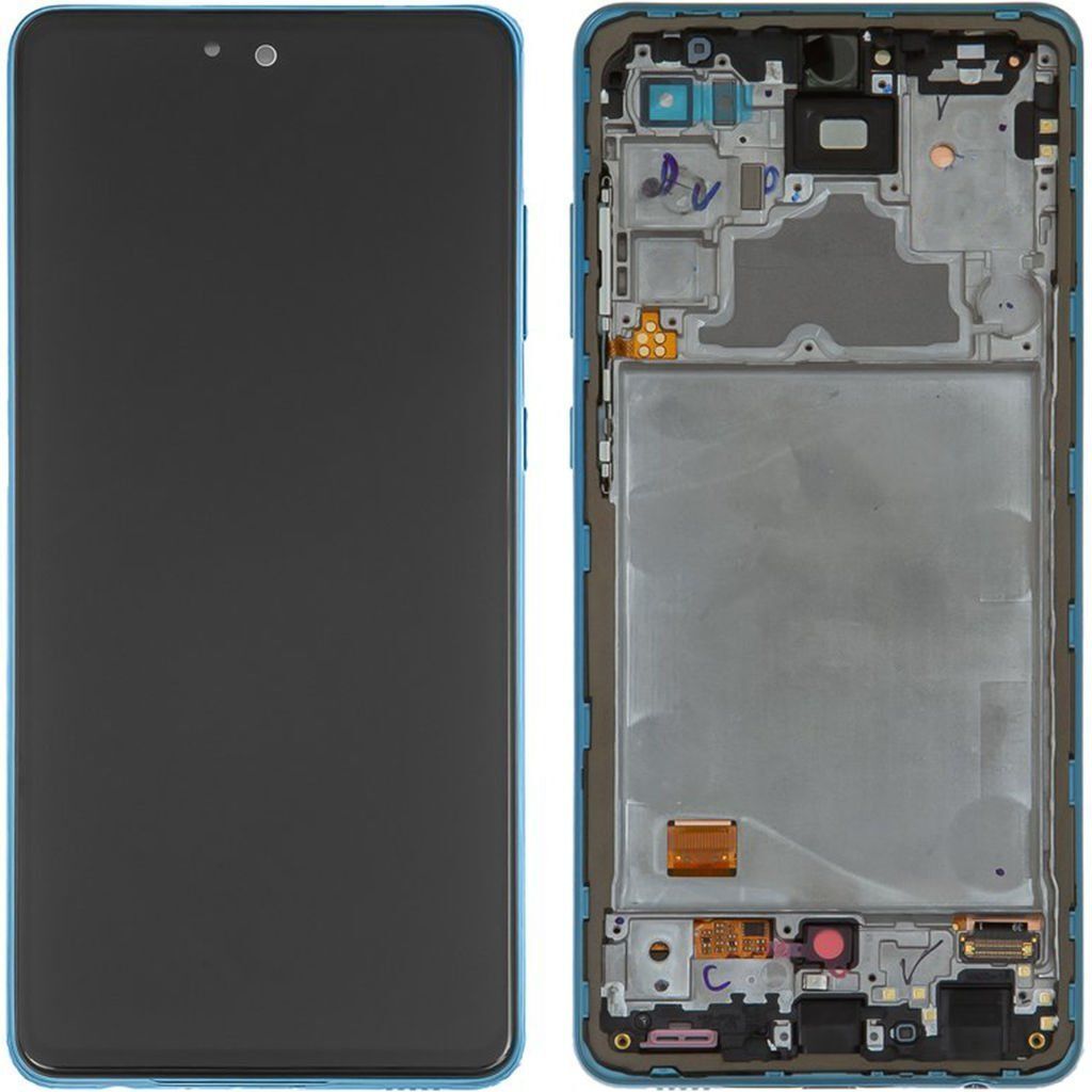 Samsung Galaxy A72 SM-A725 Lcd Ekran Dokunmatik Çıtalı Mavi