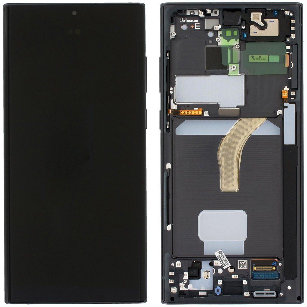 Samsung Galaxy S22 Ultra SM-S908 Lcd Ekran Dokunmatik Çıtalı Siyah