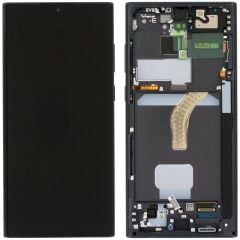 Samsung Galaxy S22 Ultra SM-S908 Lcd Ekran Dokunmatik Çıtalı Siyah