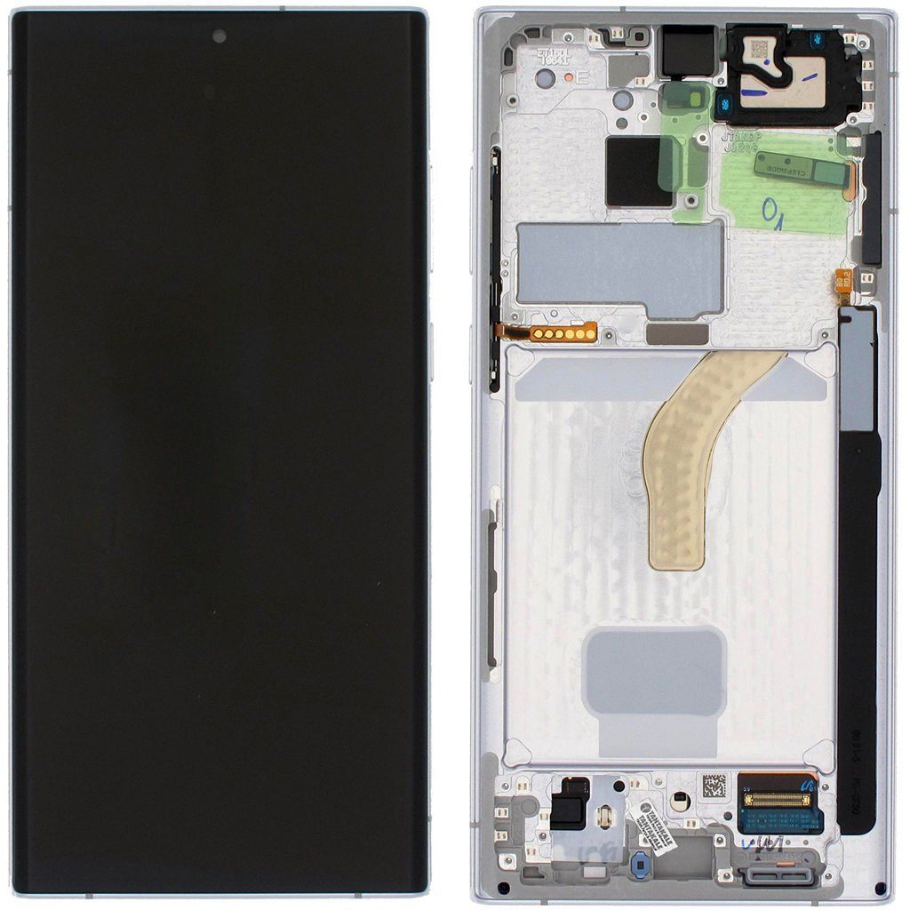 Samsung Galaxy S22 Ultra SM-S908 Lcd Ekran Dokunmatik Çıtalı Beyaz