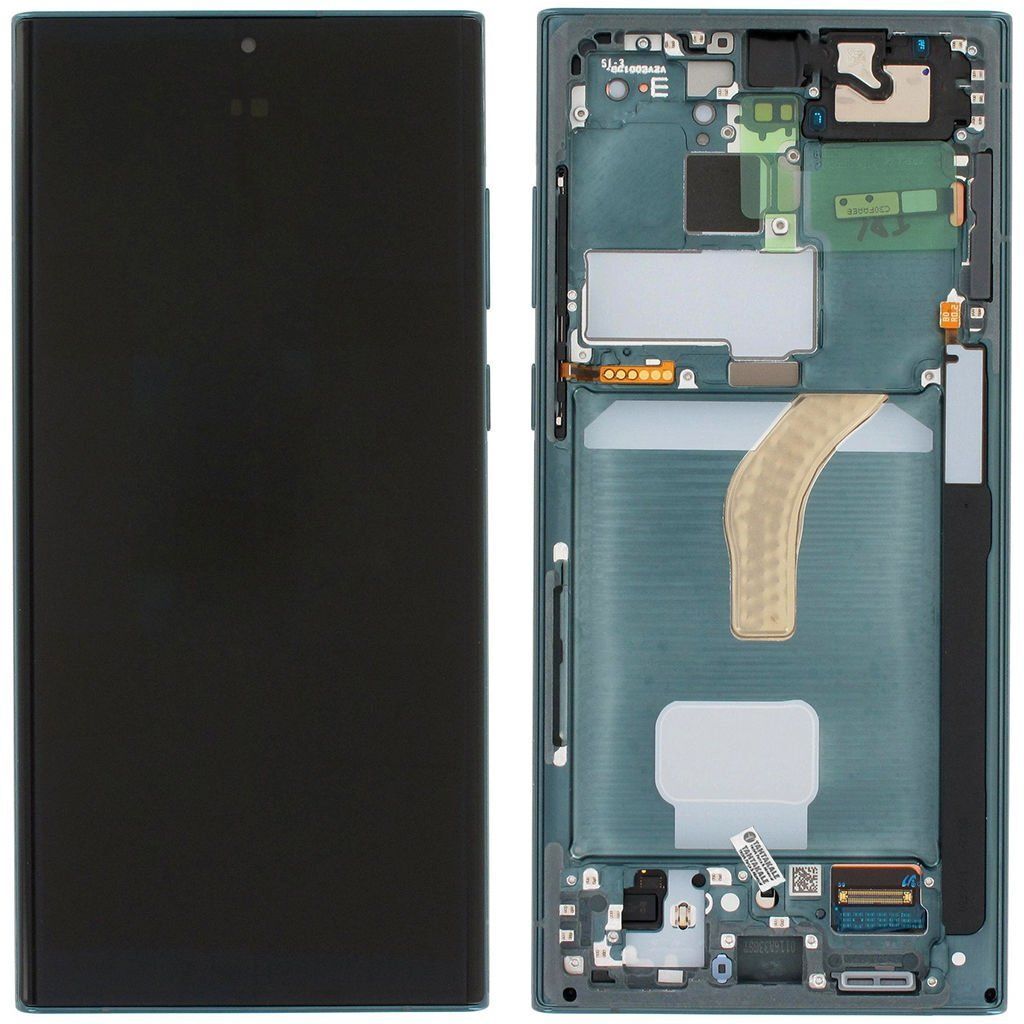 Samsung Galaxy S22 Ultra SM-S908 Lcd Ekran Dokunmatik Çıtalı Yeşil