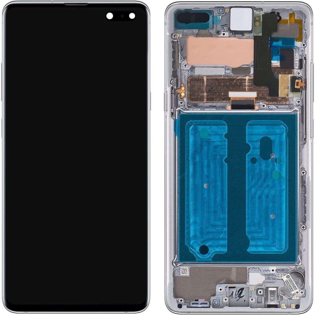 Samsung Galaxy S10 5G SM-G977 Lcd Ekran Dokunmatik Çıtalı Silver